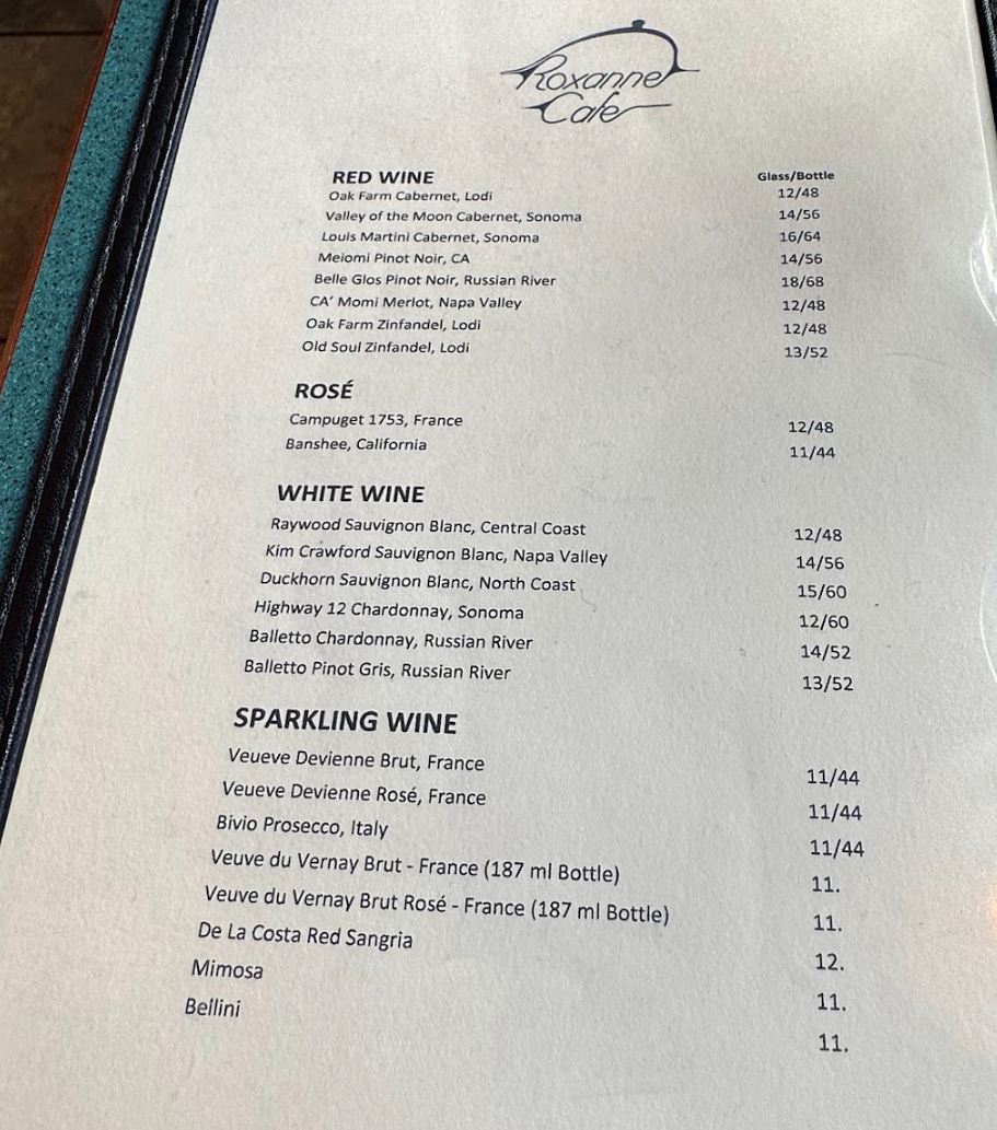 Roxanne Cafe Menu - Image 4